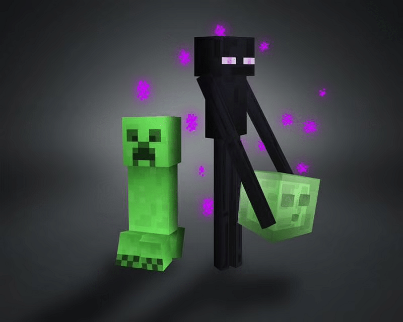 Thought I'd try something a little different for the enderman : r/Minecraft