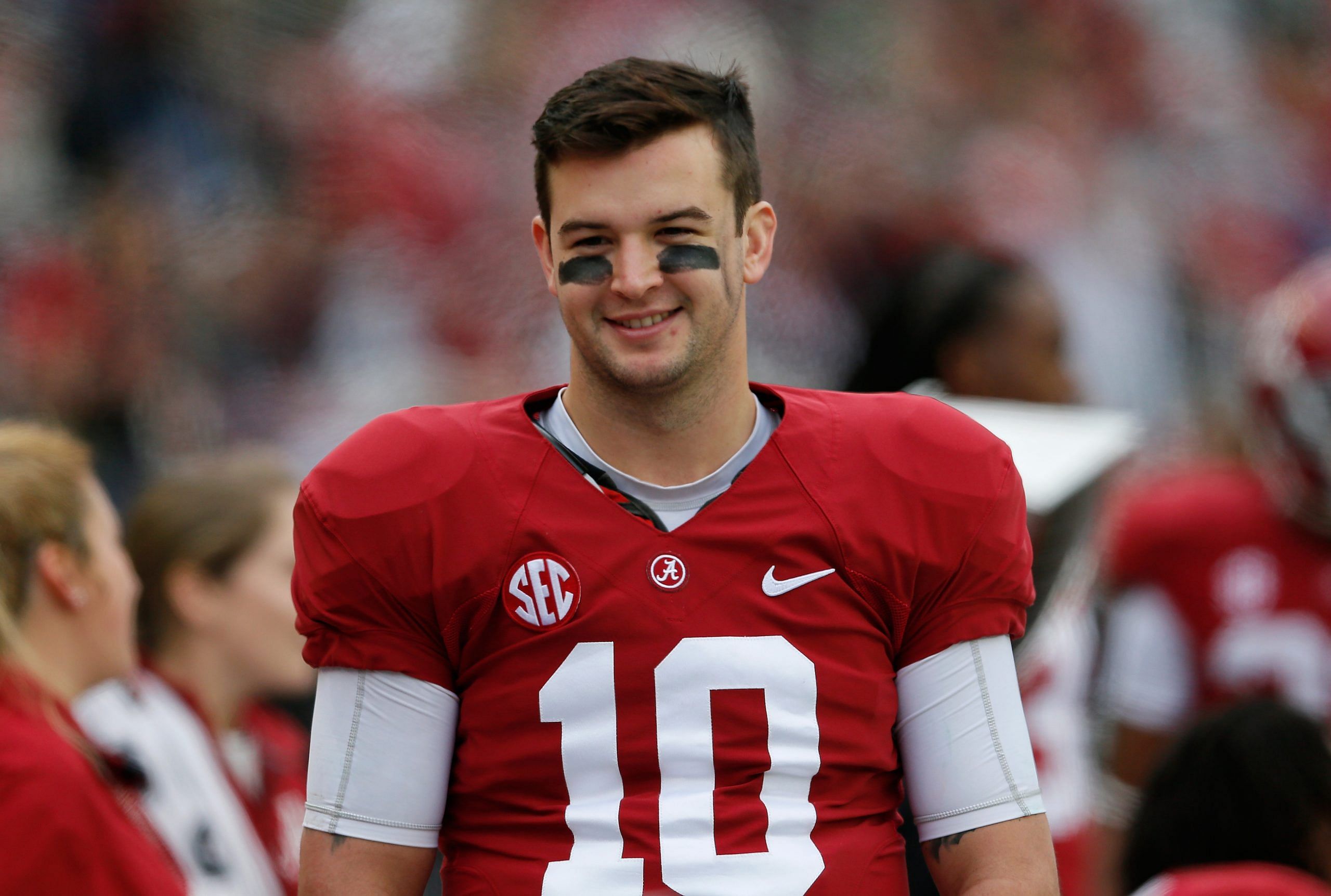 AJ McCarron of the Houston Texans, his wife Katherine Webb-McCarron News  Photo - Getty Images