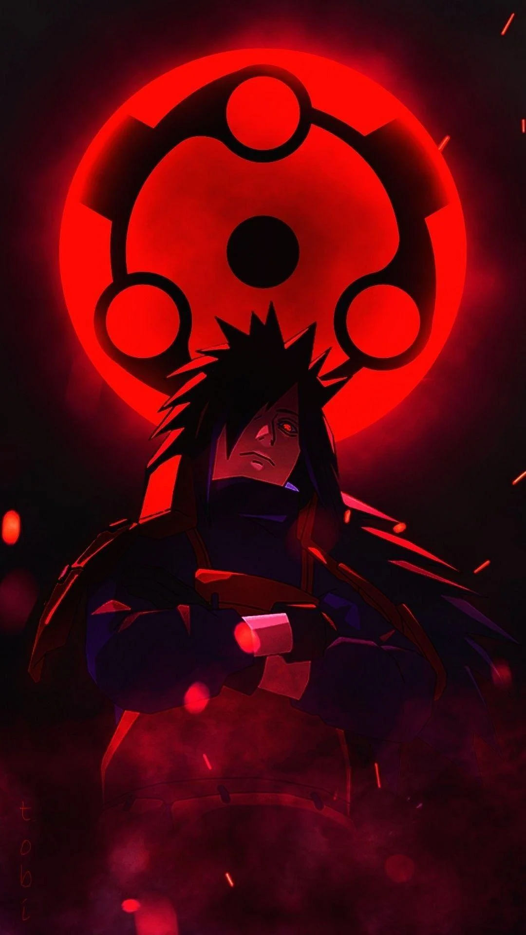 Madara Uchiha Wallpaper 4K, Black background, 8K, AMOLED, 5K