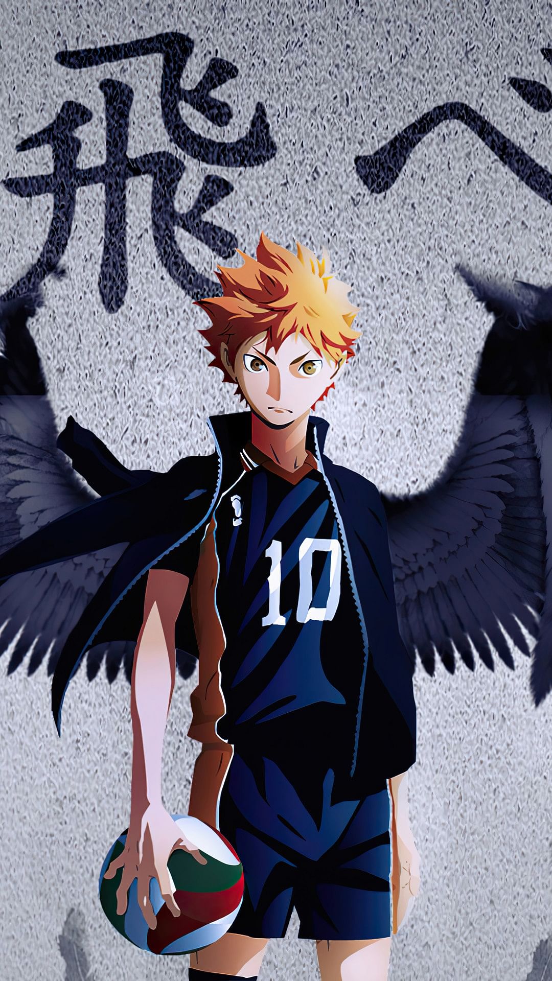 Download Haikyuu 4K Hinata Black Wing Wallpaper