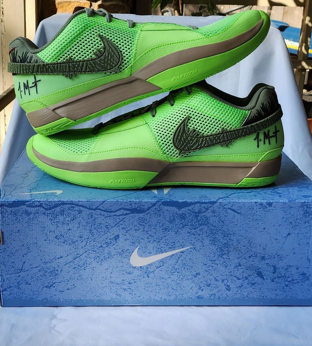 Nike Ja 1 Men's Basketball Shoes Lime Blast/Oil Green